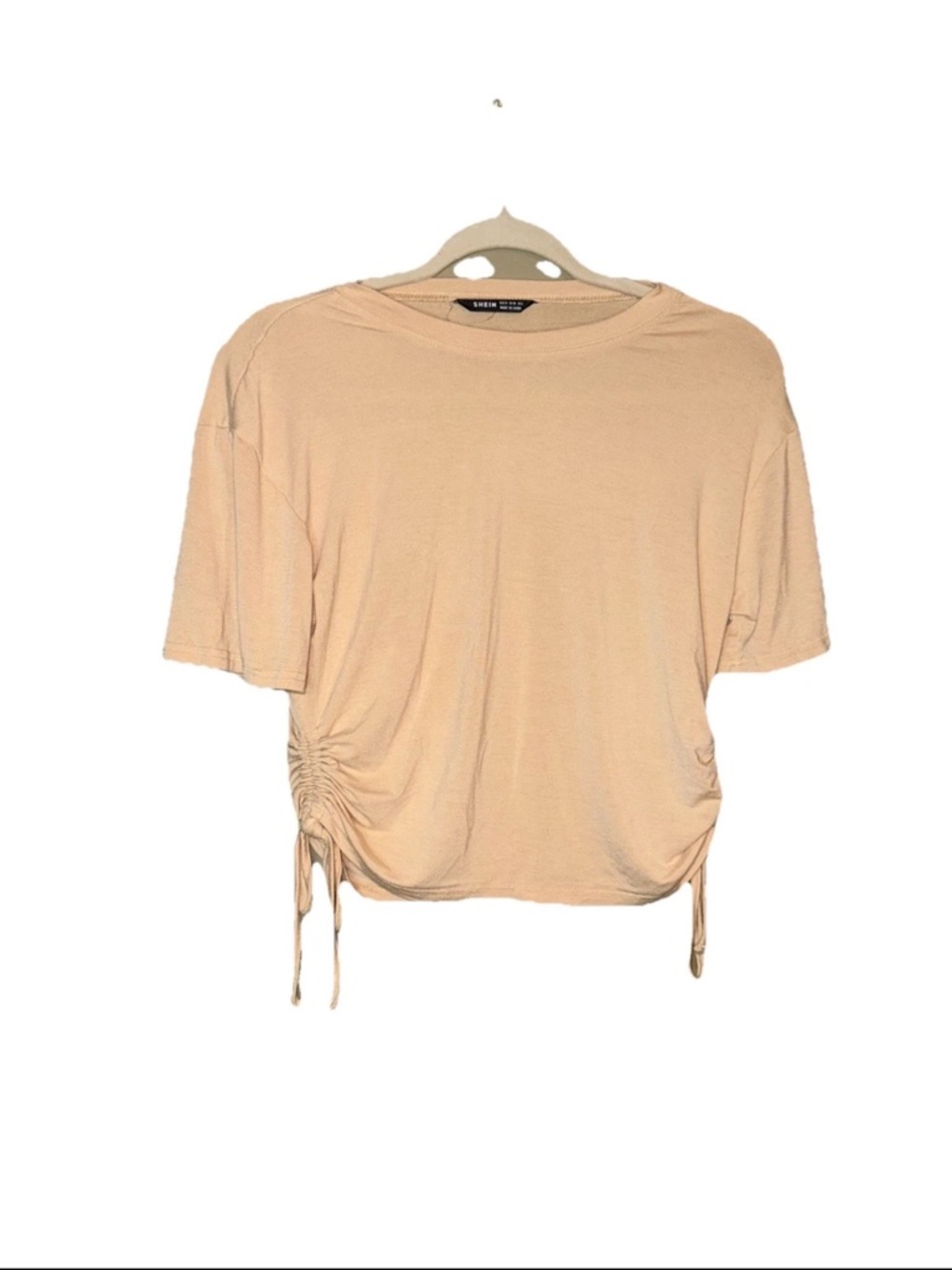 Shein Peach Casual Top W/ Tie String Women’s Medium